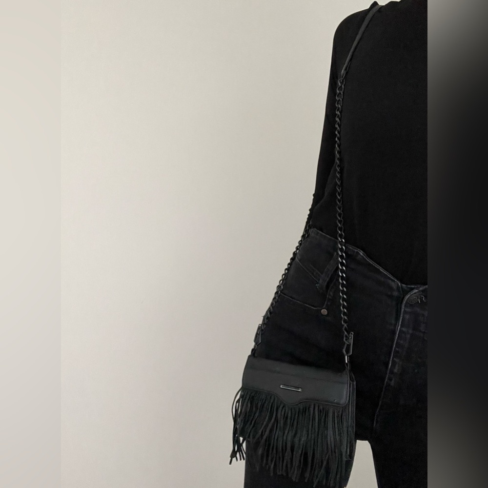 Rebeca Minkoff Black Leather Crossbody Bag